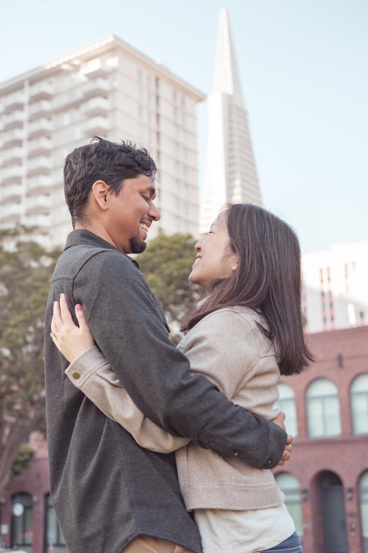 Monica and Neeloy — an engagement session in downtown San Francisco