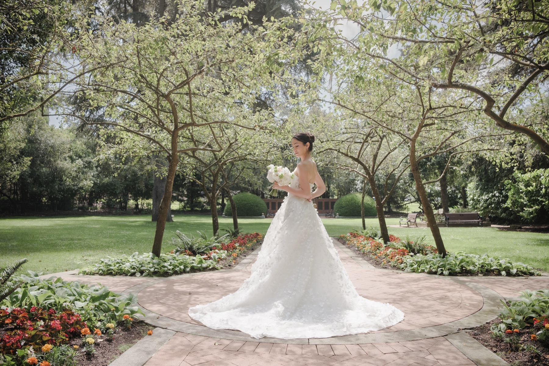 A styled bridal session at Shakespeare Garden and the Music Concourse in Golden Gate Park