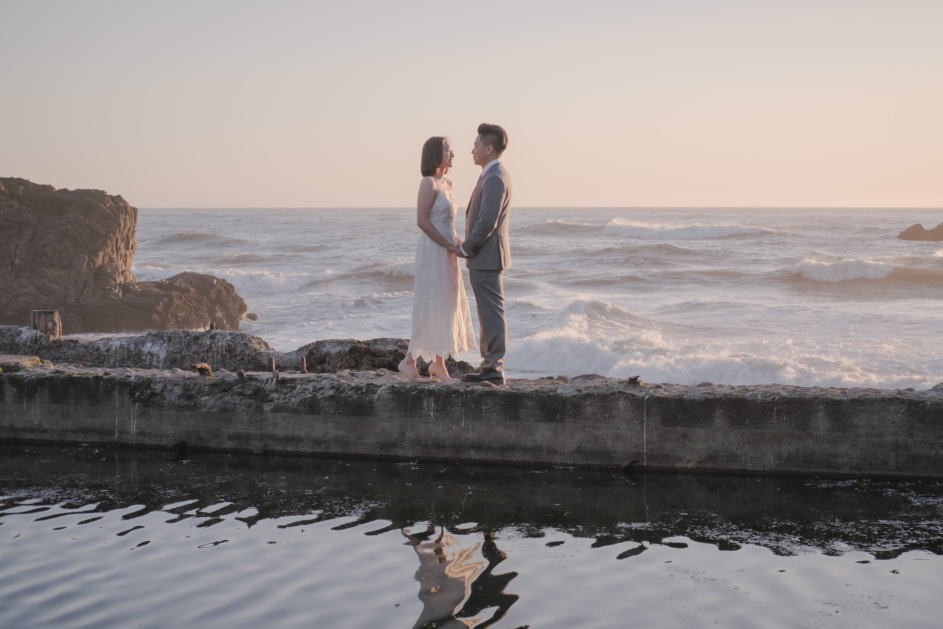 Bride and groom at their Bay Area wedding celebration — photography by Matt Dea